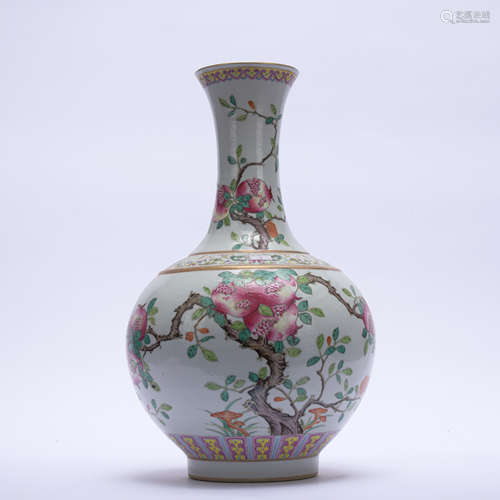 A famille-rose 'floral' vase