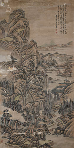 A Wang hui's landscape painting