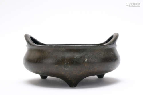 A bronze censer