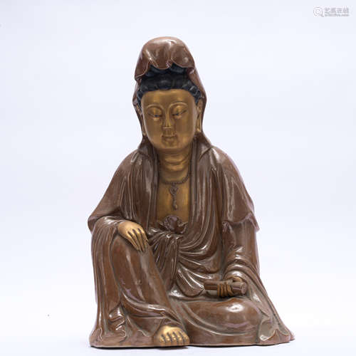 A bean-sauce-coloured glaze Guanyin