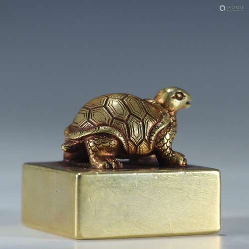 A Pure Gold Tortoise Seal