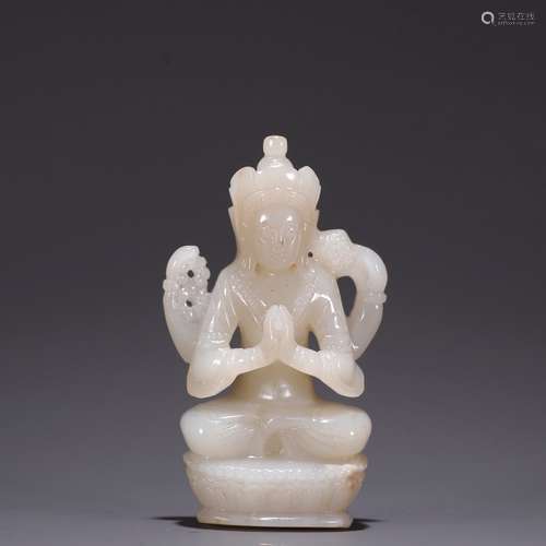 A Hetian Jade Statue of Tara