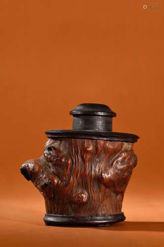 A Longan Tree Inlaid Red Sandalwood Tea Pot