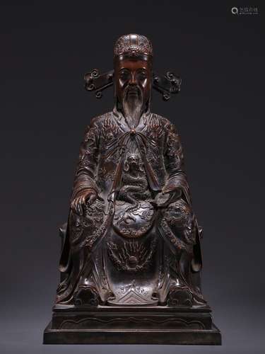 A Copper Statue of the Jade Emperor