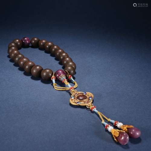 Handheld 18 Eaglewood Buddha Beads