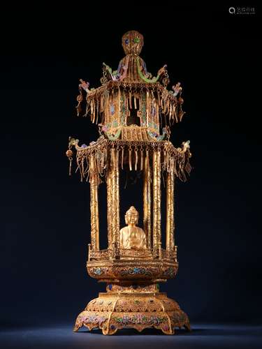 A Sterling Silver Gilt Gold Niche Ornament