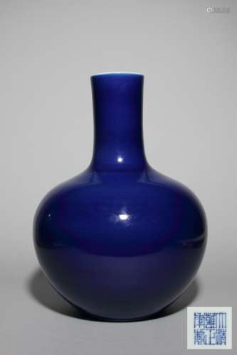 70年代 宝石蓝釉大天球瓶