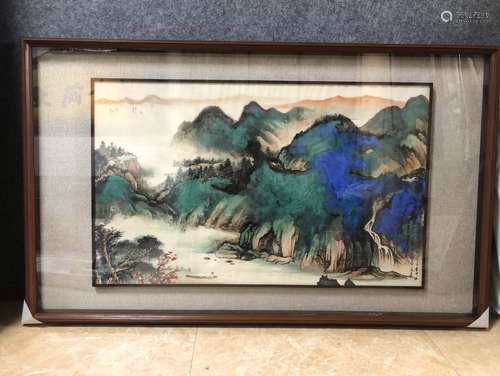 A Mounting Splash-color Landscape Painting by Zhang Daqian