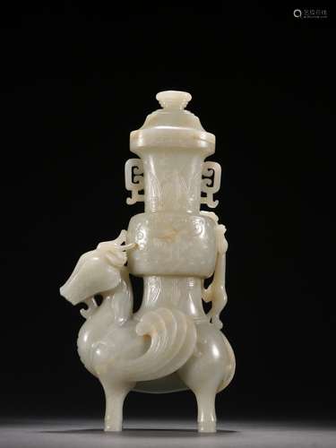 A Hetian Jade Pebble Horse Ornament Chinese Qing Dynasty