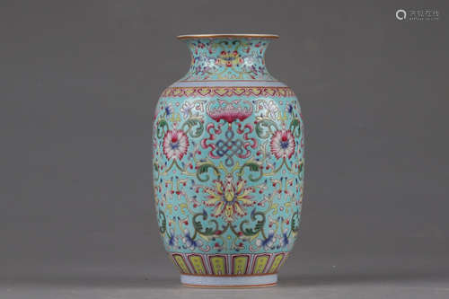 A Famille Rose Flowers Bottle   Yong Zheng  Period of Chines...