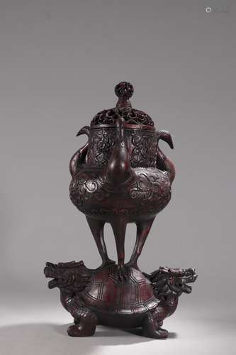 A Eaglewood 'Hold the Palm'Incese Burner  Chinese Qing Dynas...