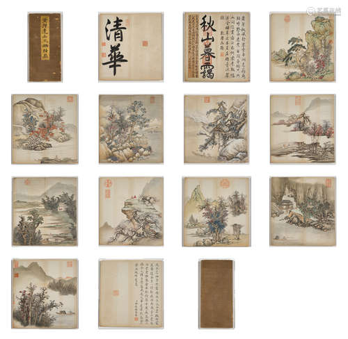 Qing Dynasty, DONG BANG DA, Landscape Book