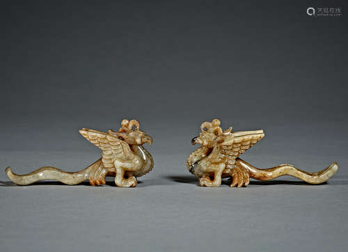 Tang Dynasty, Hetian jade, Phoenix bird