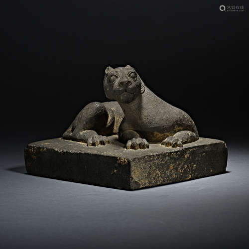 Tang Dynasty, Bluestone, animal decoration, Stone carving st...