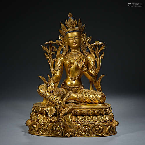 Ming Dynasty, Gilt Bronze , Buddha statue