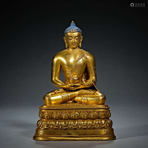 Qing Dynasty,Gilt Bronze, Amitābha Buddha