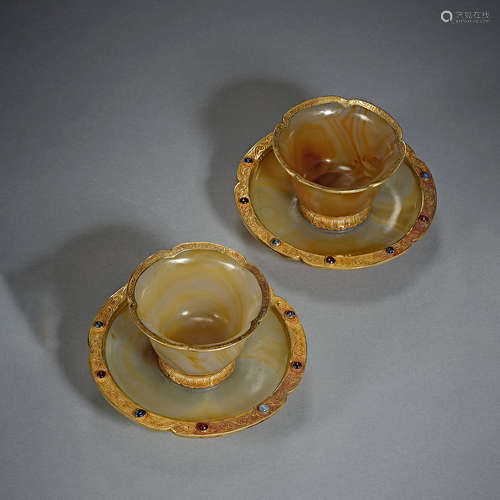 Liao Dynasty,Agate Gold Filled, Cup