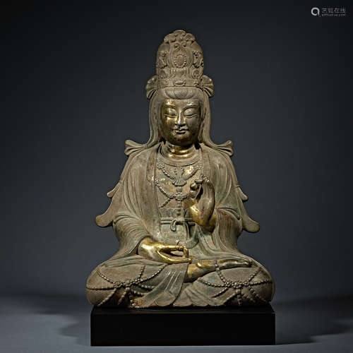 Liao Dynasty, Gilt Silver, Buddha statue