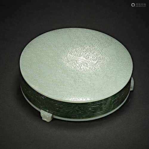 Qing Dynasty, Hetian jade, Chao beads, Jade Box