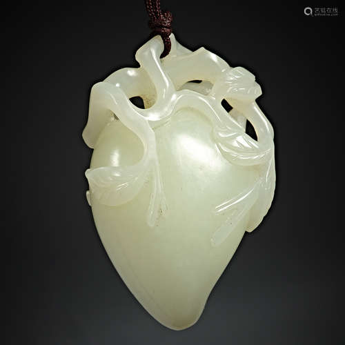 Qing Dynasty, Hetian jade, Peach