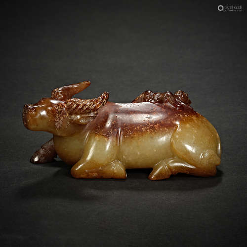 Qing Dynasty, Hetian jade, boy herding cattle, Jade