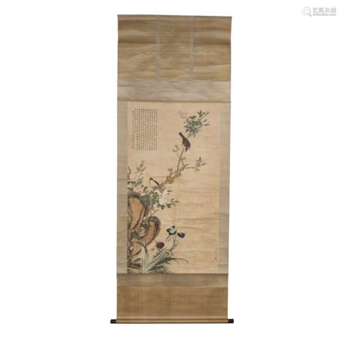 Qing Dynasty, LANG SHI NING, Flower Painting