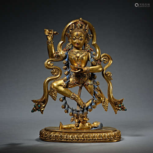 Qing Dynasty, Gilt Bronze, Buddha statue