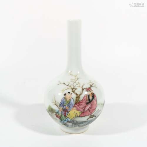 Famille Rose Porcelain Bottle, China