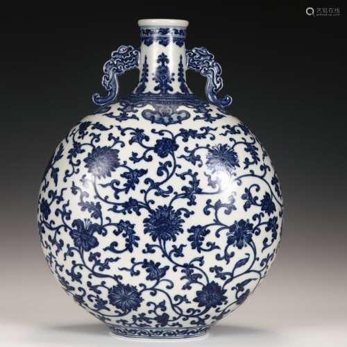 Qing Dynasty Period Of Qianlong Blue And White Porcelain 