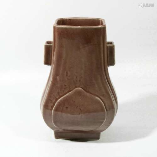 Brown Glaze Porcelain Bottle, China