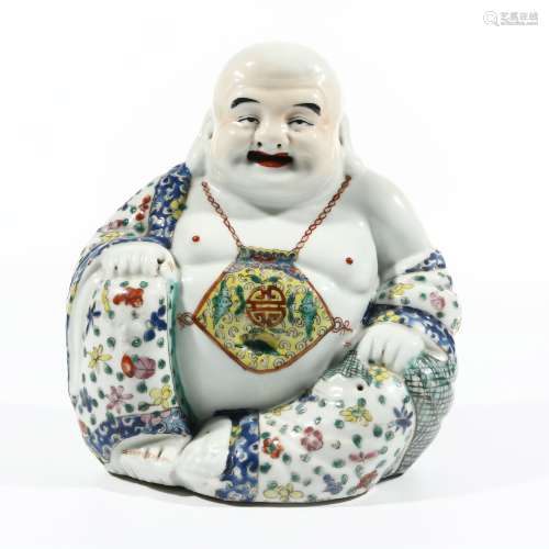 Famille Rose Porcelain Buddha, China