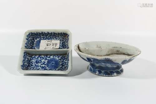 Blue And White Porcelain Brush Holder, China