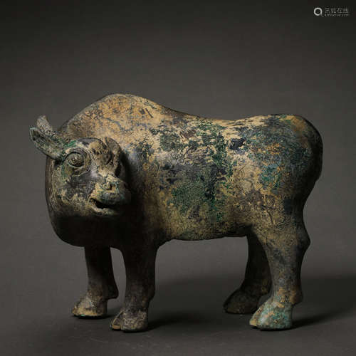 CHINESE HAN DYNASTY BRONZE BULL