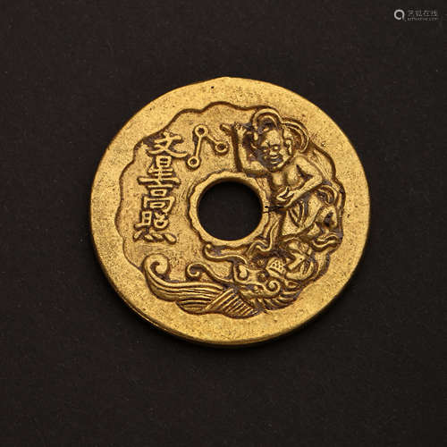 CHINESE ANCIENT PURE GOLD COIN