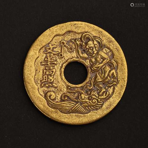 CHINESE ANCIENT PURE GOLD COIN