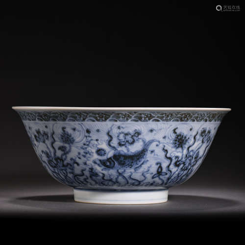 BLUE AND WHITE BOWL OF THE MING DYNASTY IN CHINA