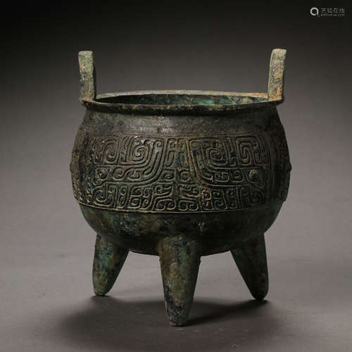 CHINESE WESTERN ZHOU DYNASTY BRONZE TRIPOD DING