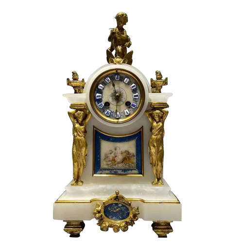 NINETEENTH CENTURY FRENCH PORCELAIN ENAMEL CLOCK