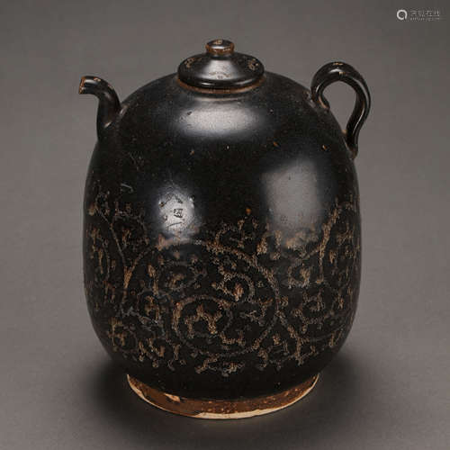 CHINESE SOUTHERN SONG JIZHOU WARE BLACK GLAZED POT