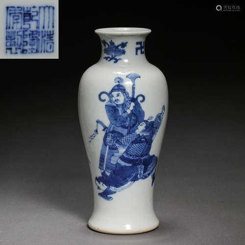 CHINA'S QING DYNASTY AND QIANLONG PERIOD FIGURE BOTTLE