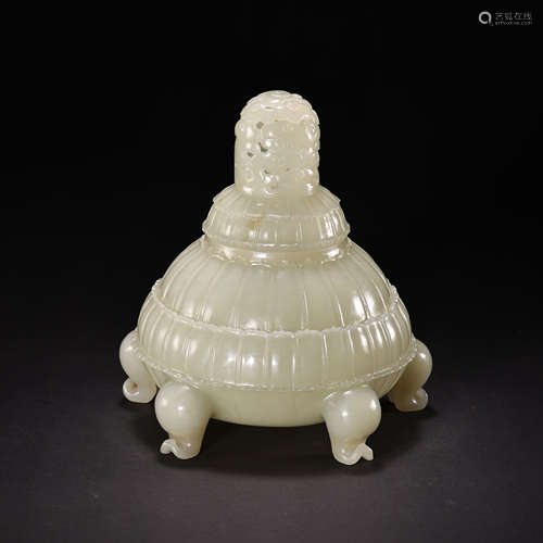 CHINESE QING DYNASTY HETIAN JADE AROMATHERAPY