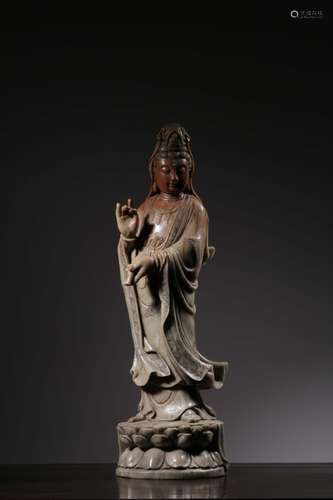 Chinese Soapstone Carved Guanyin