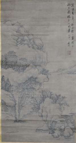 Chinese Ink Color Scroll Painting