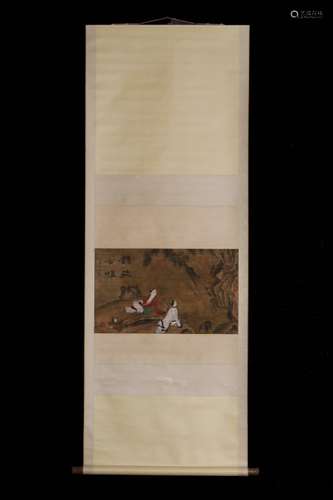 Chinese Ink Color Scroll Painting