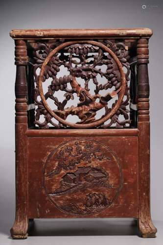 Chinese Wood Carved Stand ,Open Work