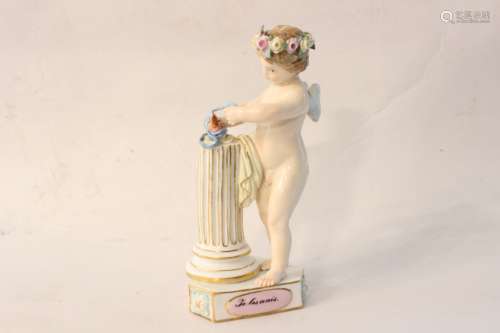 19th.C Meissen Cupid