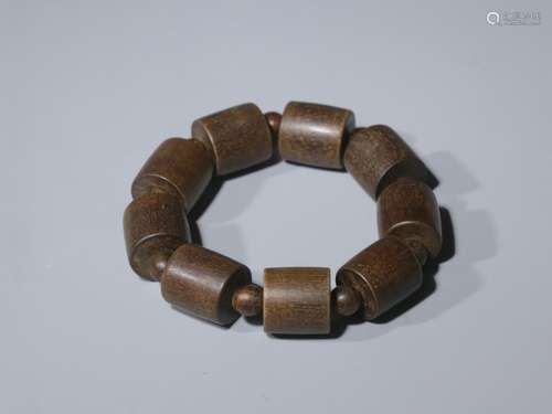 Chinese Chengxiang Wood Beads Bracelet