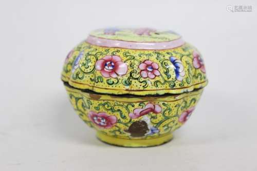 Chinese Cloisonne Enamel  Makeup Box