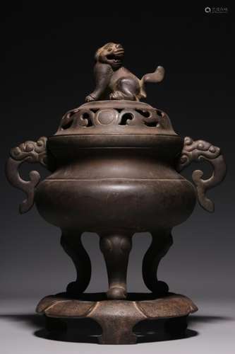 Chinese Bronze Tripod Censer