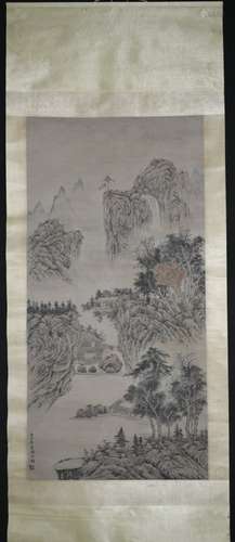 Chinese Ink Color Scroll Painting